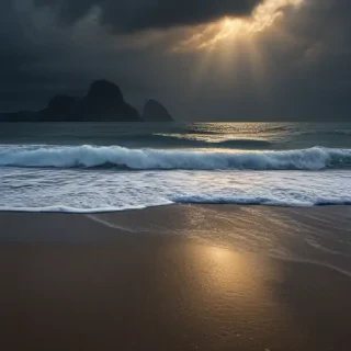 dark beach wallpaper