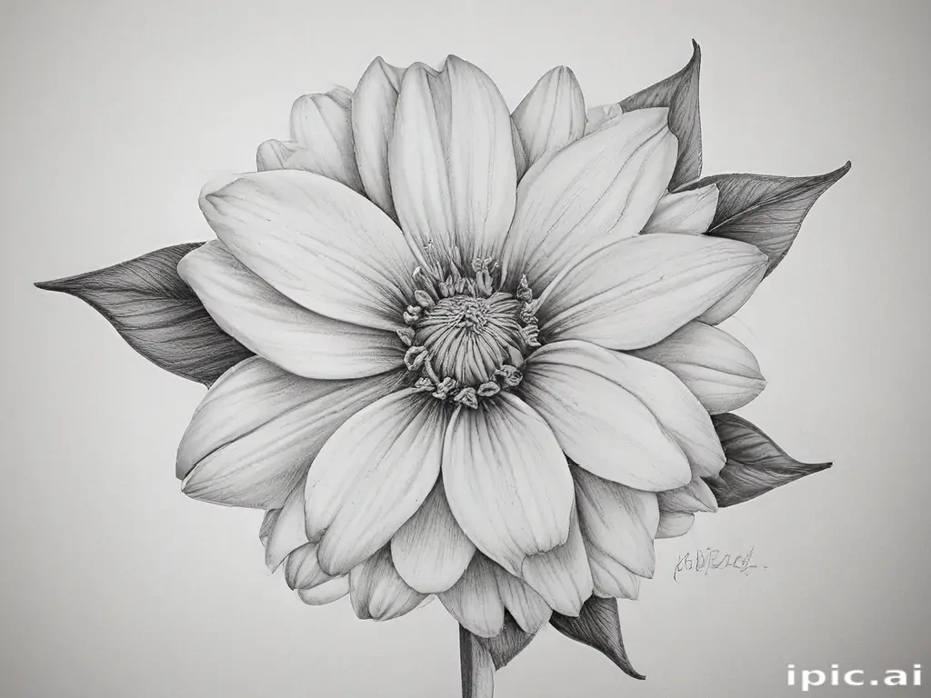flower drawings pencil