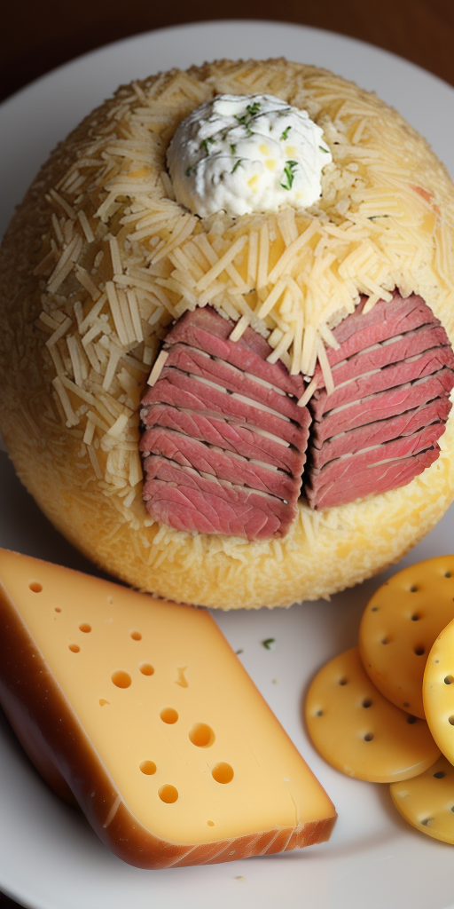 cheese ball with corned beef