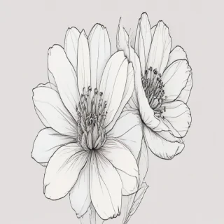 flower line art