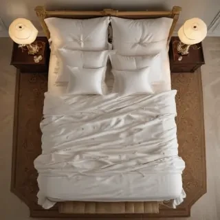bed top view