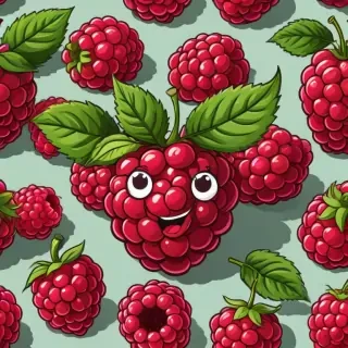 cartoon raspberry