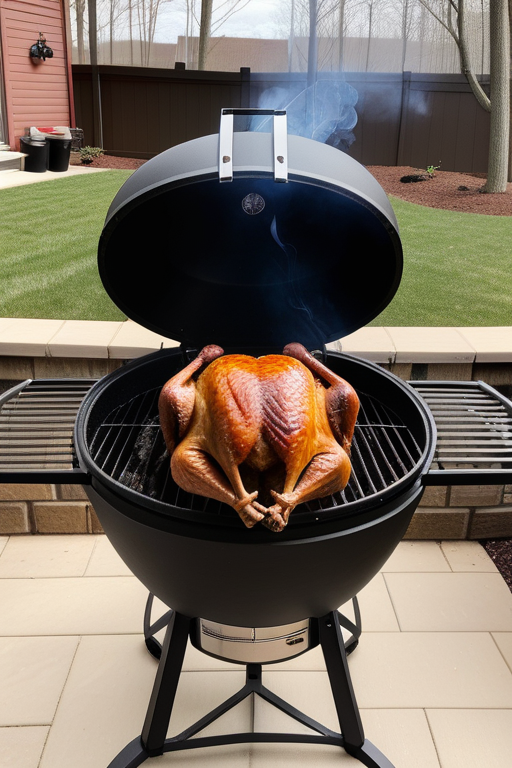 smoking a turkey on a kamado joe