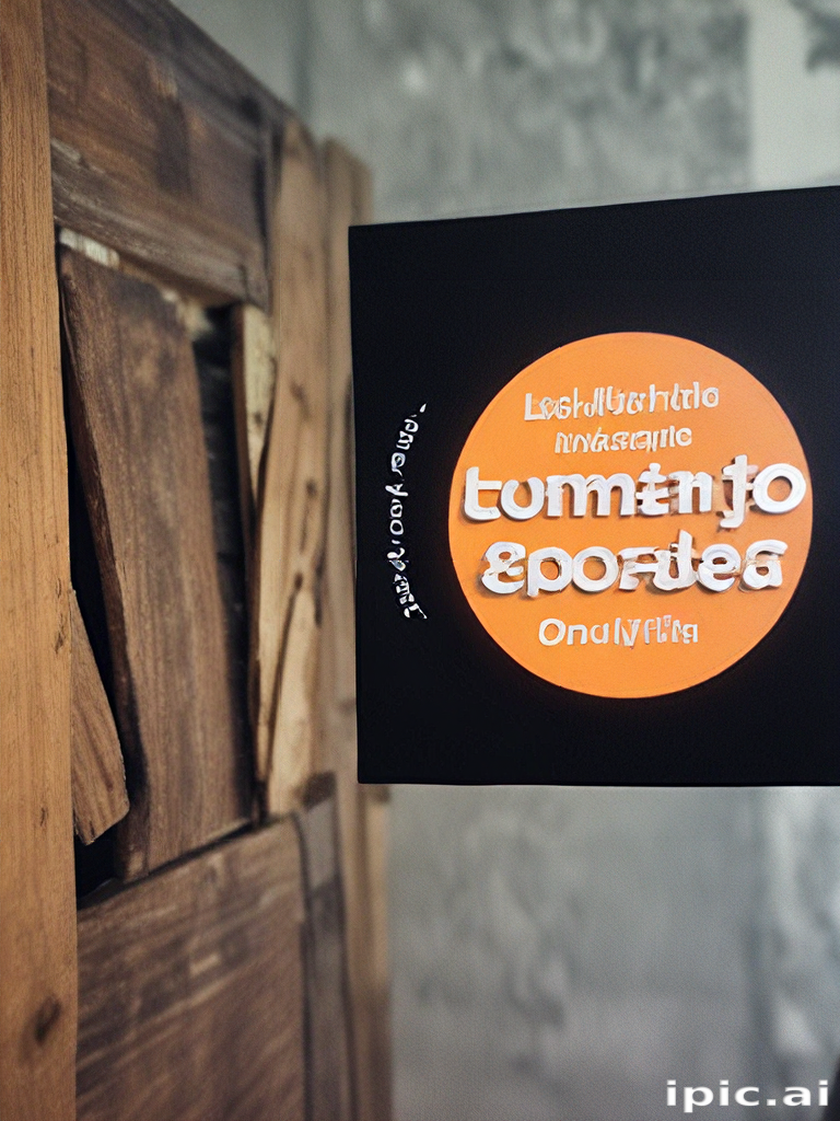 Artistic Display of a Unique Sign in a Creative Space