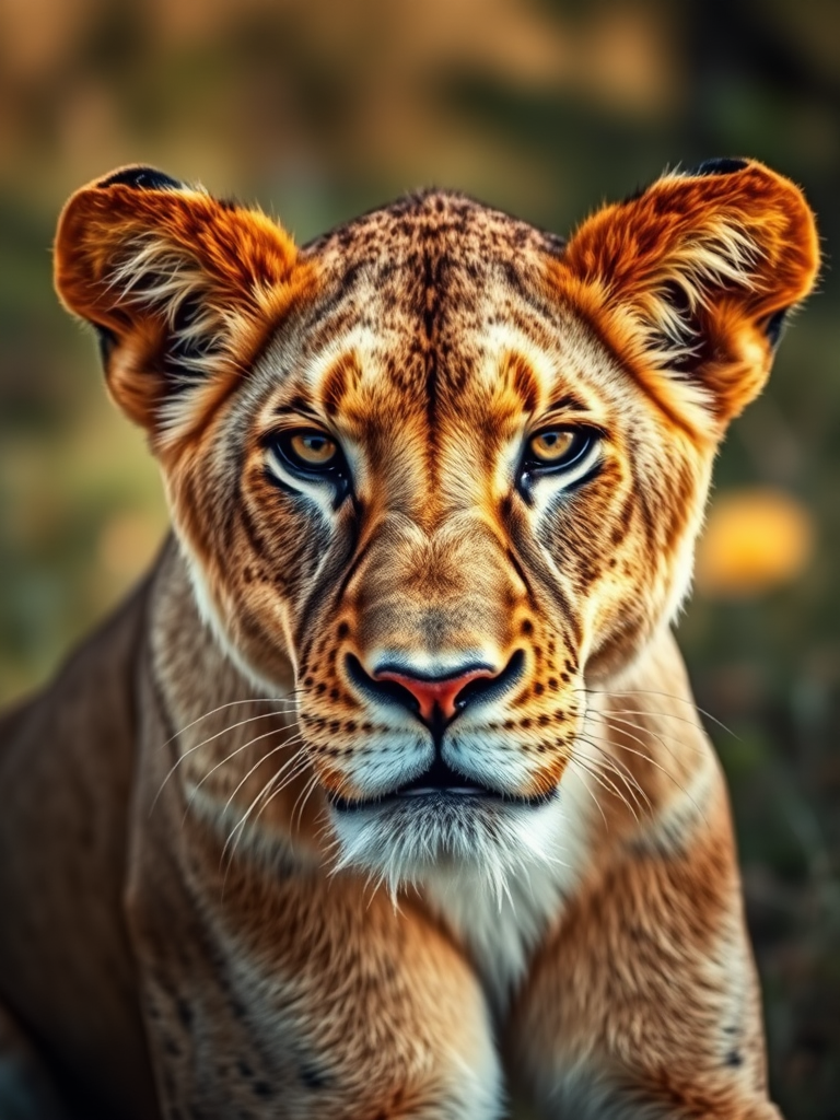 Generate a high-resolution image of a lioness in a natural setting, focusing on facial features with a shallow depth of field, shot with a Canon EOS-1D X Mark III at f/2.8, ISO 200, shutter speed 1/500 sec, 85mm lens, natural light to enhance clarity and detail.