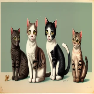 vintage cat images