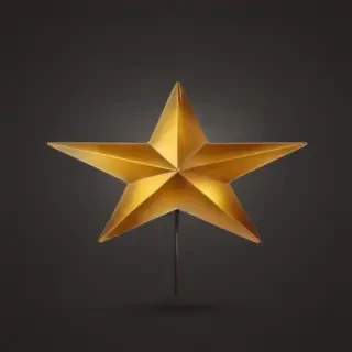 transparent gold star