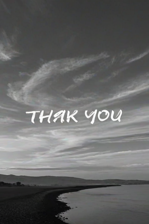 thank you black and white