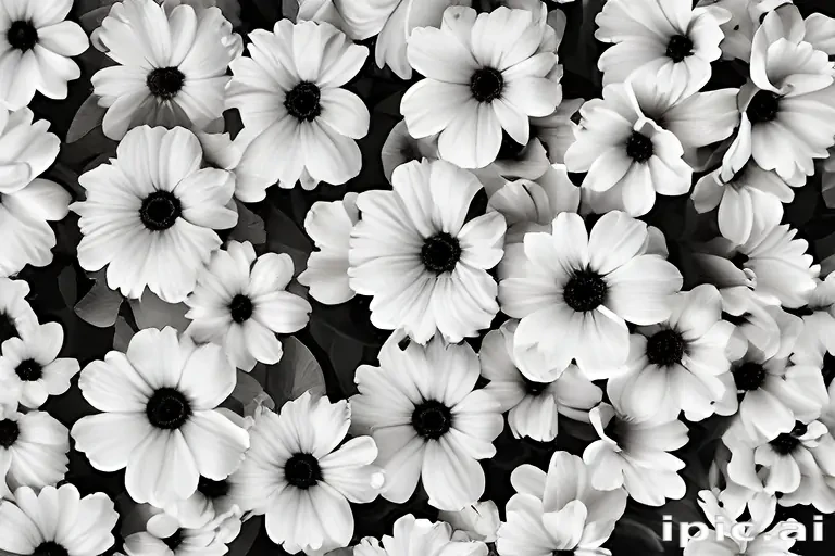 black and white flower background