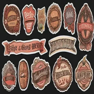 vintage stickers png