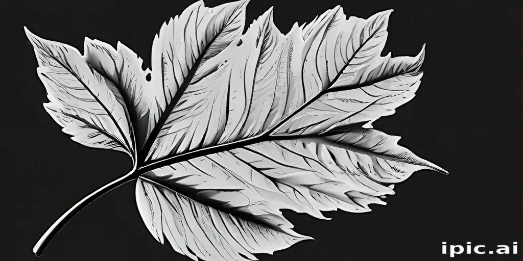black and white clipart leaf