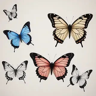 drawing butterflies