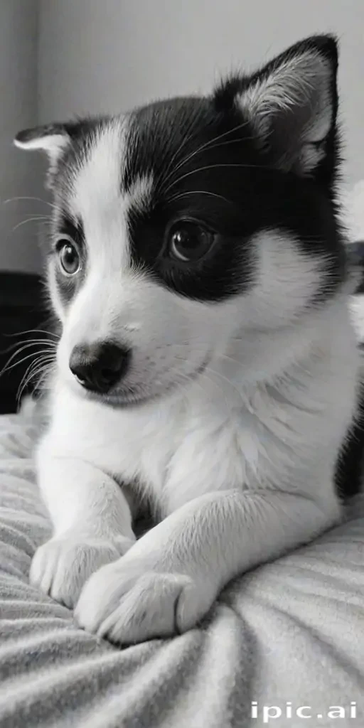 black and white cute