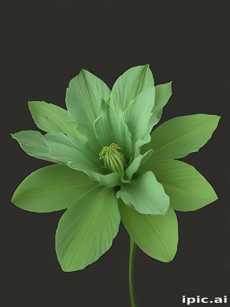 green flower png