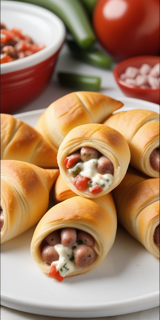 rotel sausage and cream cheese crescents