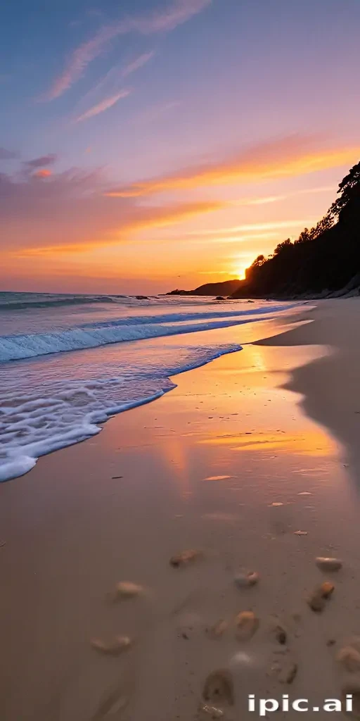 beach background sunset