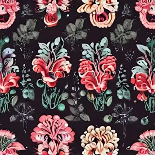 half brain half flowers