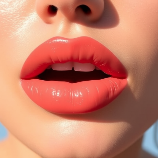 Sheer coral lips with a water-tint formula, named "Blushing Reef," providing a lightweight, natural-looking stain for effortless beauty