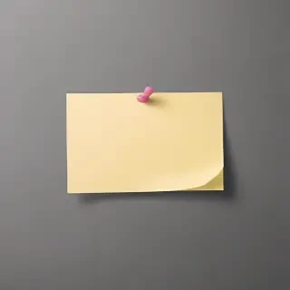 sticky note with transparent background
