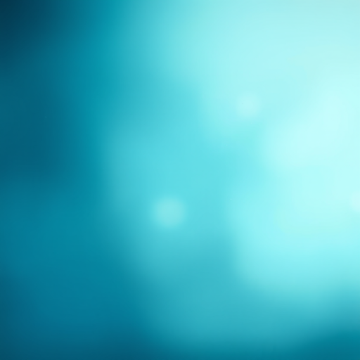 Create a high-resolution image of a soft-focus abstract background with a gradient from deep blue to teal, featuring subtle particles floating in the air, using a DSLR camera with a 50mm lens at f/1.8 aperture, ISO 100, and a shutter speed of 1/60 sec, shot from a low angle to emphasize depth and texture.
