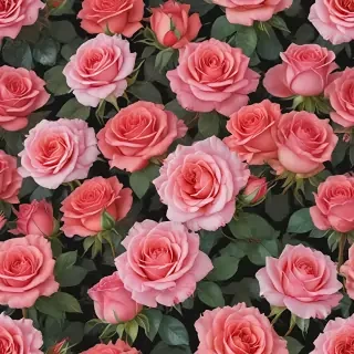 roses in background