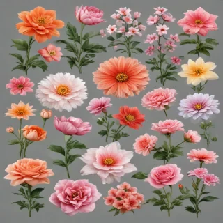 flowers clip art transparent background