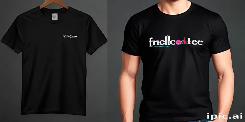 black t shirt mockup free