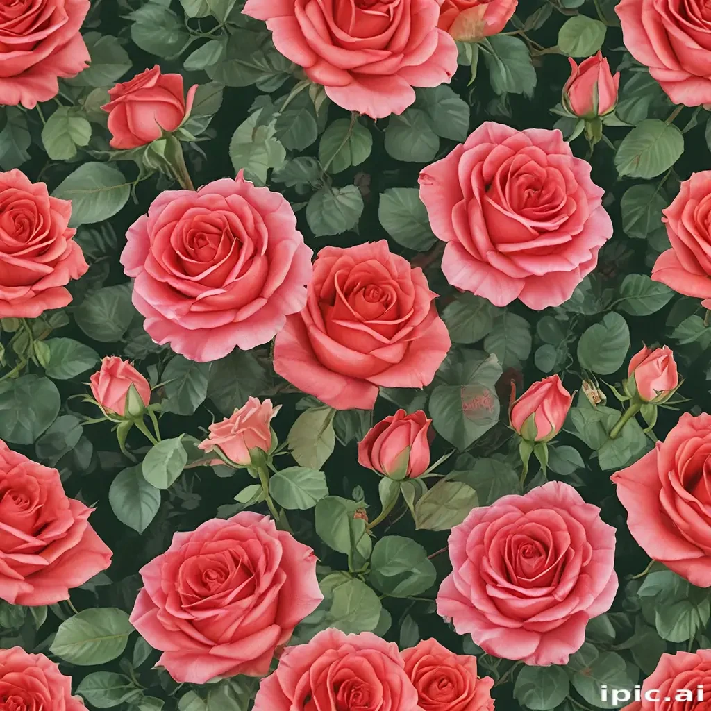 roses in background