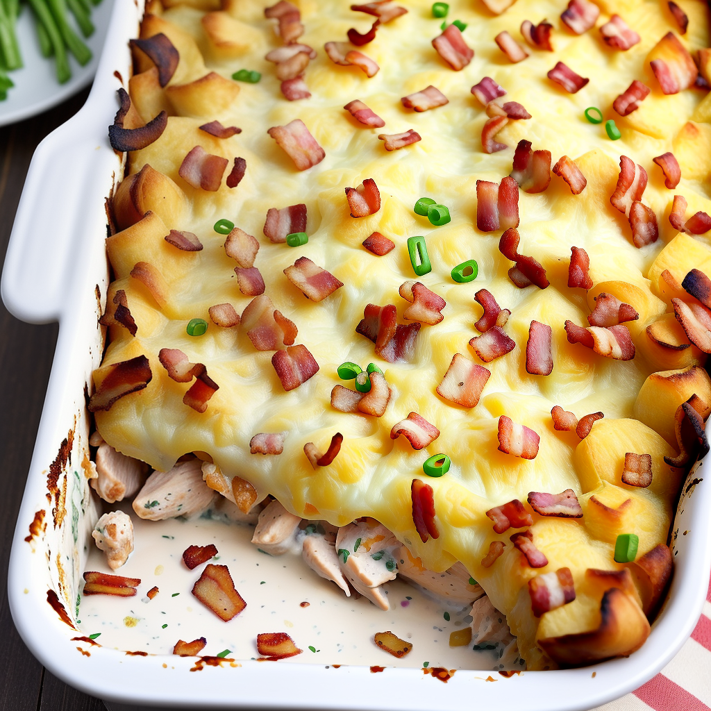 chicken bacon ranch potato casserole