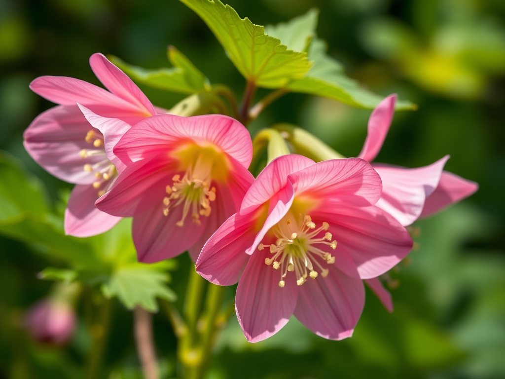 Close-up of pink hellebore flowers with lush green leaves in soft focus background, using a macro lens at f/2.8, ISO 200, 1/250s, natural light, shot with a DSLR camera from a slightly tilted angle.