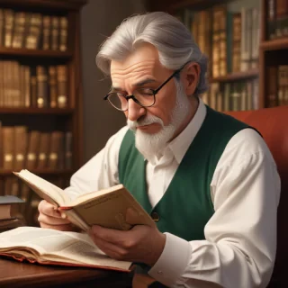 reading cartoon
