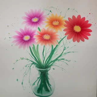 aesthetic flower painting