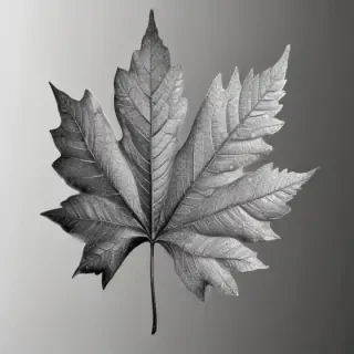 clipart leaf black and white