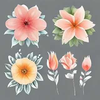 watercolor flowers clipart
