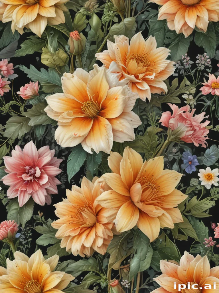 pictures of flowers drawing