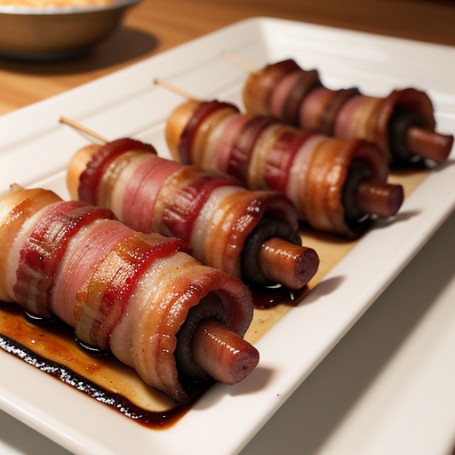 bacon wrapped pigs in a blanket