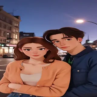cartoon couple aesthetic