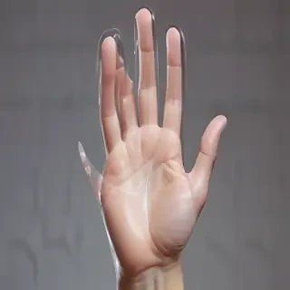 transparent prayer hand