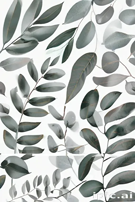eucalyptus clipart black and white