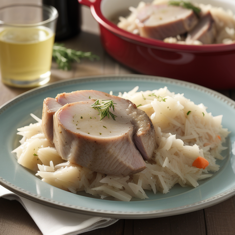 slow cooker pork chops sauerkraut