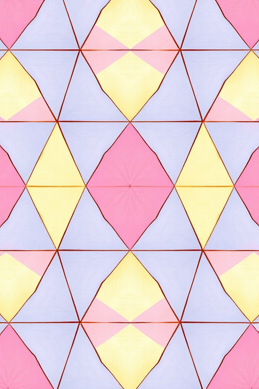 Create a vibrant geometric pattern of interlocking hexagons with soft pastel colors, using a DSLR camera set to f/2.8, ISO 100, 50mm lens, overhead view, high dynamic range for enhanced quality and detail.