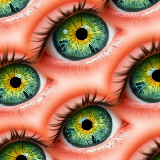 Create a seamless pattern of green eyes, macro lens, f/2.8 aperture, 50mm focal length, shot from a frontal view, using a DSLR camera to enhance image quality.
