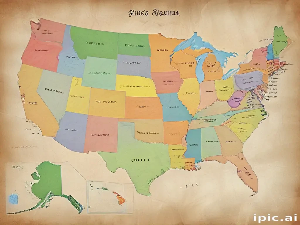 map of usa states