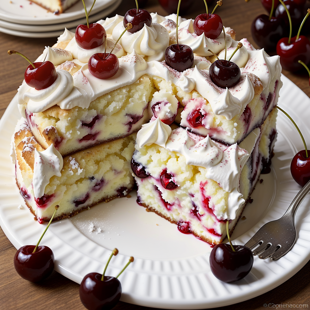 cream cheese cherry dump cake