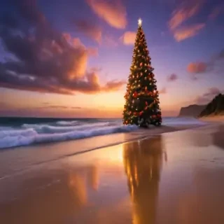 christmas beach wallpaper