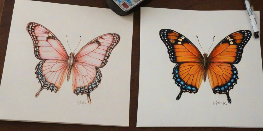 butterfly drawling
