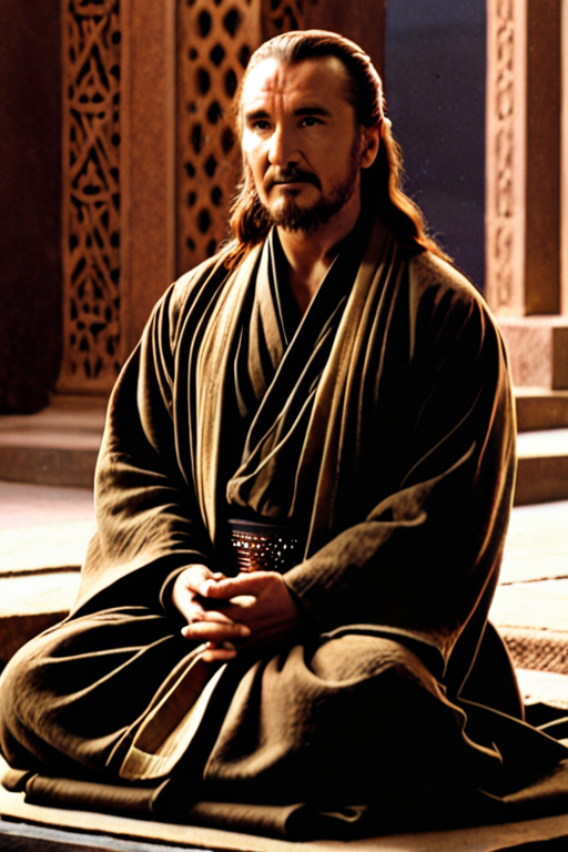 Qui gon gin meditating