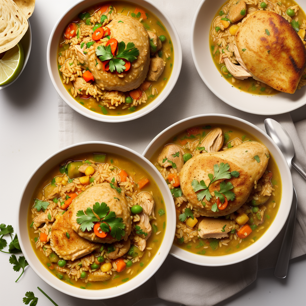 sopa de arroz con pollo