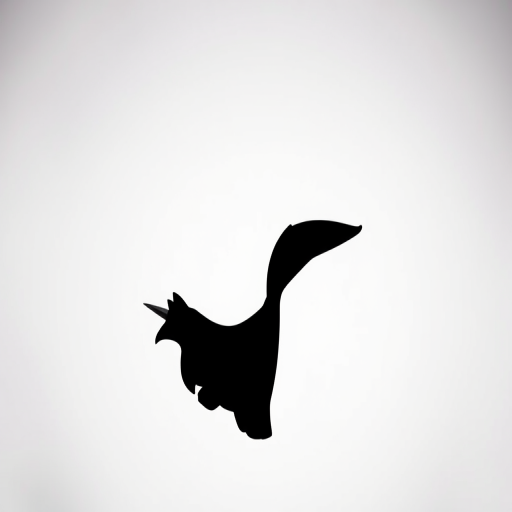 Capture an abstract black silhouette on a white background with a Canon EOS 5D Mark IV, 50mm lens, f/2.8 aperture, ISO 100, shot from a top-down angle with soft diffused lighting to enhance contrast and clarity.