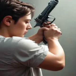 holding gun png